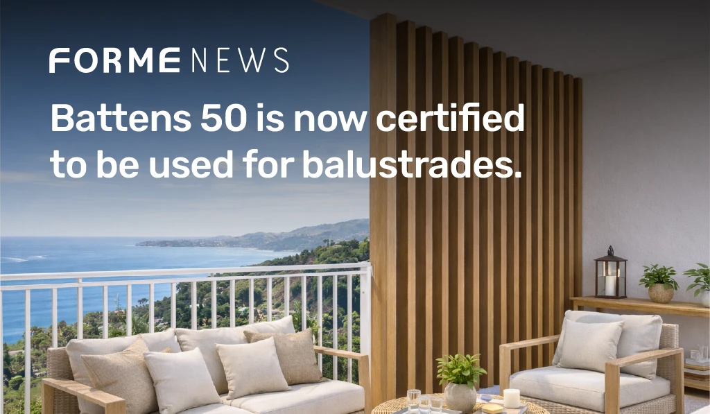Battens 50 successfully tested for Balustrade Applications