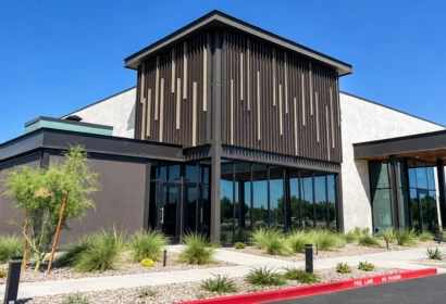 Aluminum Cladding and Shading System for Perry’s Steakhouse & Grille in Arizona